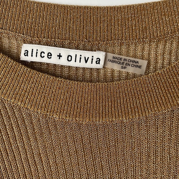 Alice and Olivia metallic gold top - Picture 2 of 4